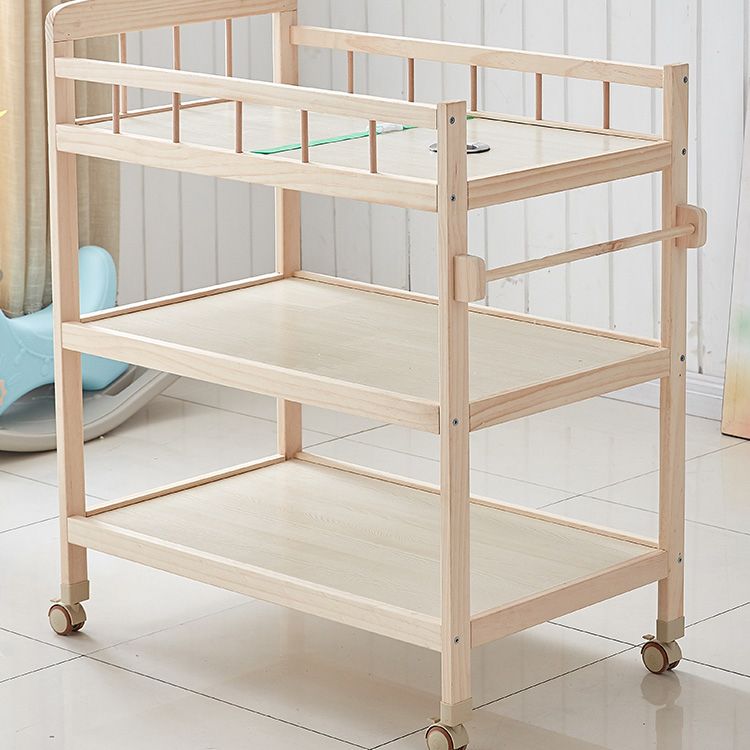 Wooden Baby Changing Table Flat Top Changing Table with Shelf