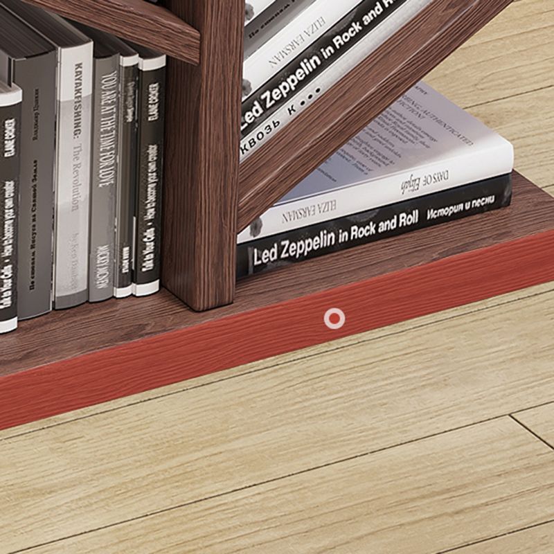 Geometric Bookshelf Modern Wooden Bookcase for Living Room 11.8" W