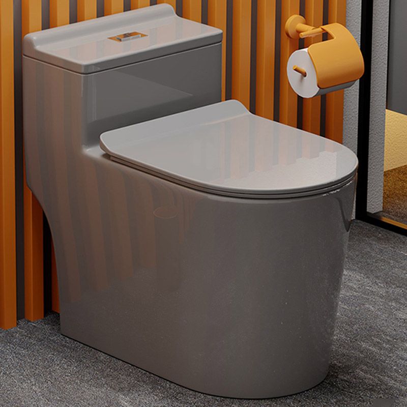 Skirted Toilet Floor Traditional Mount One-Piece Toilet with Slow Close Seat