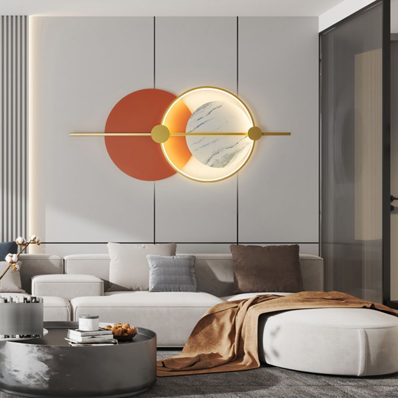 Geometry Shape Metal Wall Light Modern Style Single Light Wall Mount Lighting