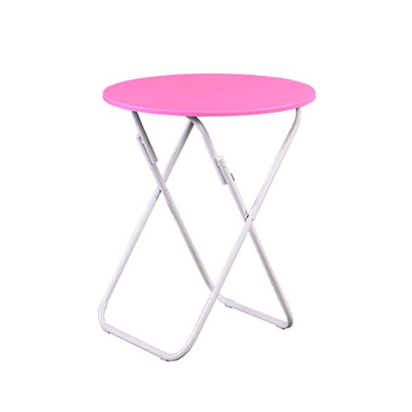 Folding Dining Table Set with Round Top and White Base Table Set for Home Use