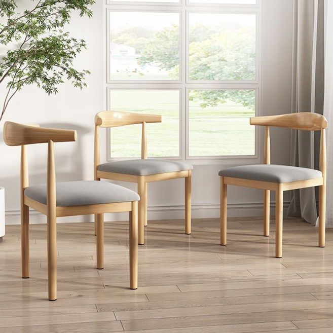 Contemporary Style Metal Chair Kitchen Dining Room Open Back Side Chairs