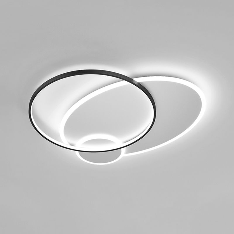 Modern Style Geometry Ceiling Fixtures Metal 3 Light Flush Mount Ceiling Light Fixtures