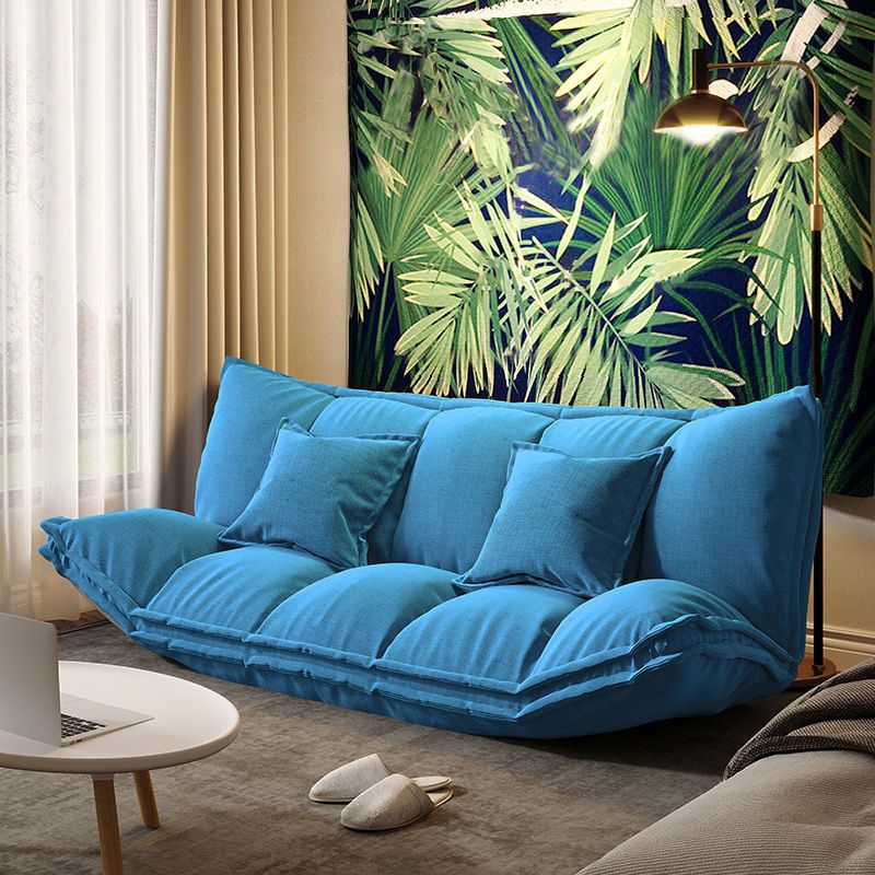 Contemporary Tight Back Convertible Sleeper Sofa Solid Color Fabric Armless Sofa