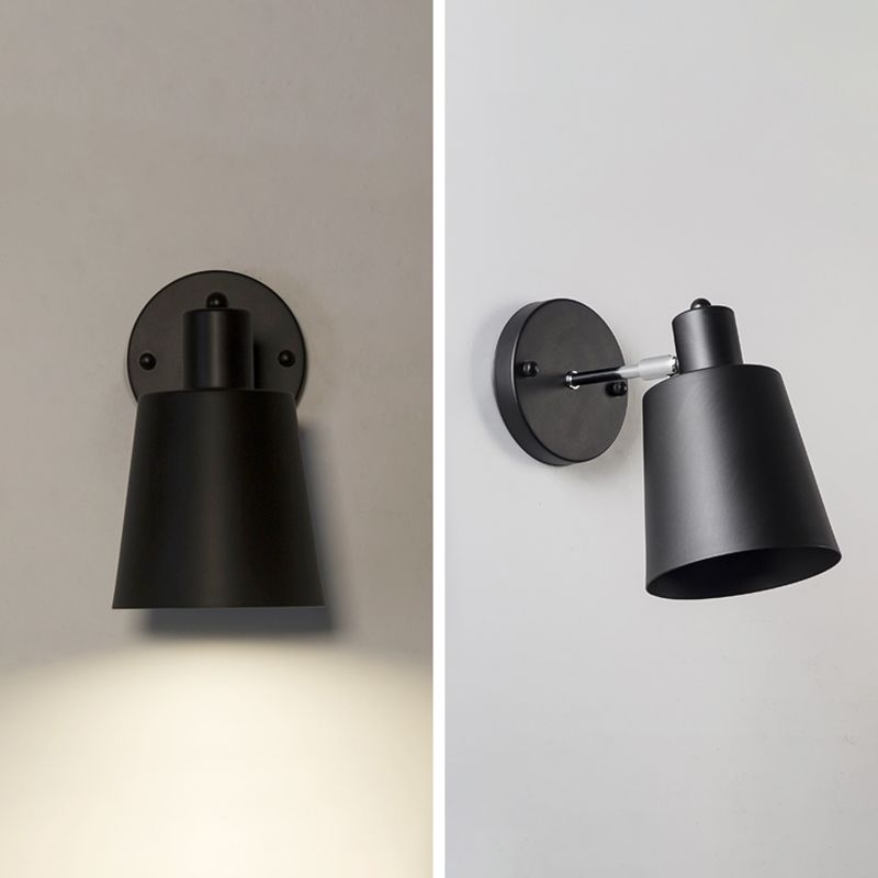 Metatore moderno nordico in metallo a 1 luci a muro cono a monte cono sconce per camera da letto