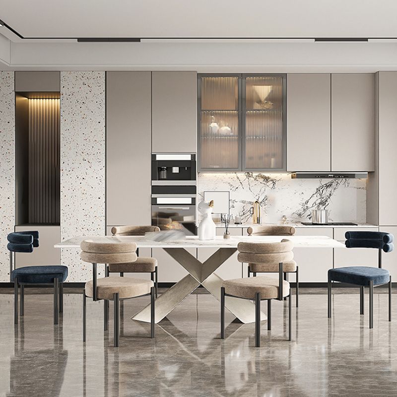 Upholstered Dining Room Chair Modern Open Back Dining Side Chair