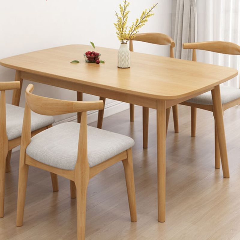 Moderner Stil Massivholz Esstisch Brauner Rechtecktisch für Küchen -Esszimmer, 47 "L x 29,5" H