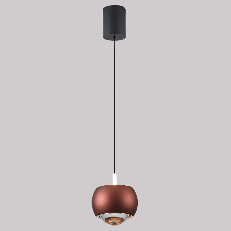 Nordic Geometric Pendant Light Aluminum Single Light Hanging Pendant for Bedroom