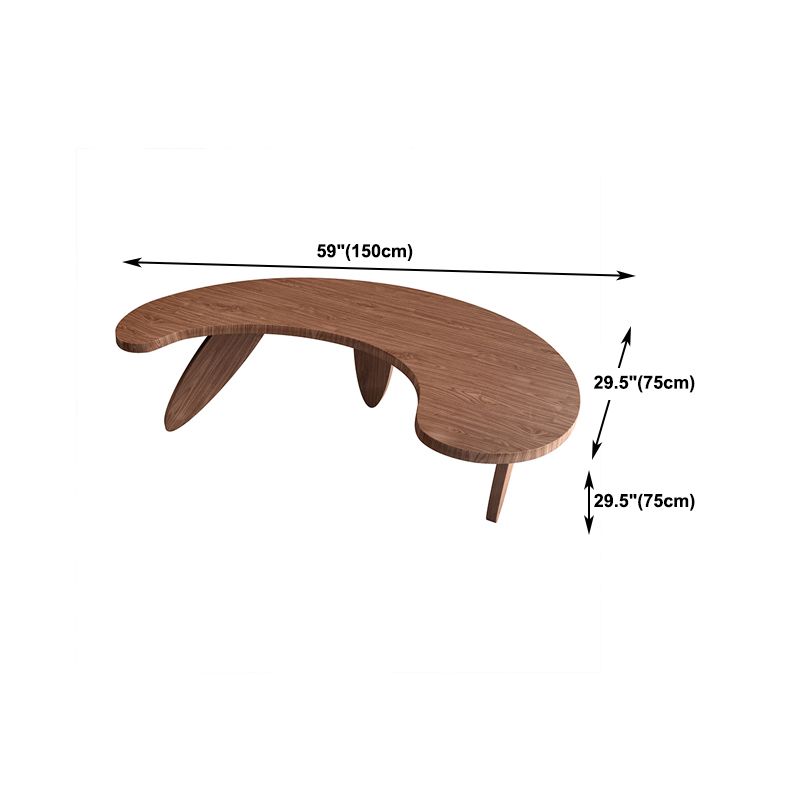 Modern Unconventional Shape Office Desk Solid Wood Writing Desk for Home