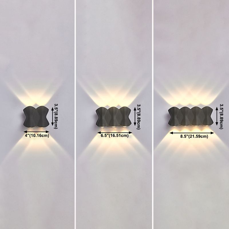 Waves Multi Lights Wall Mounted Light Aluminum Modern Style Led Wall Sconce