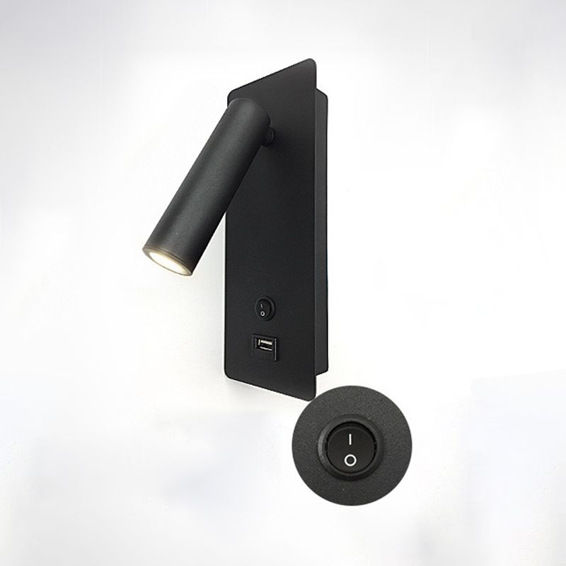 Moderna semplicità lettura da parete luce metallica da parete per un letto