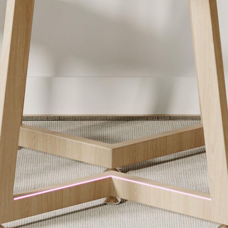 Round Wood Dining Table Sled Base Dining Table in Natural and Walnut