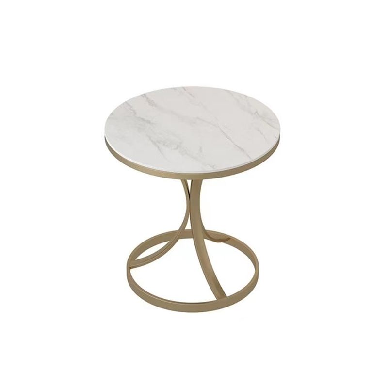 22" Tall Contemporary Round Side End Table Metal Pedestal Side Table