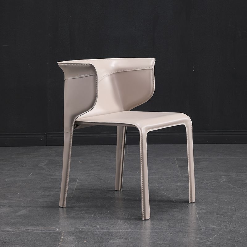 Designer Style Dining Arm Chair Matte Finish Wingback Single Dining Chair
