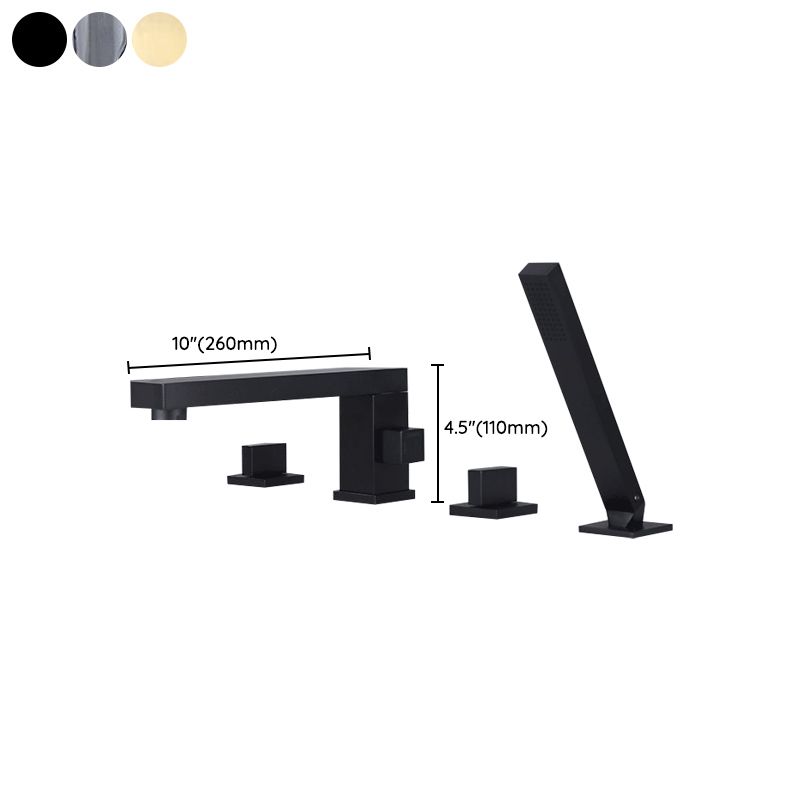 Modern Bathtub Faucet Solid Color Deck Mount Roman Tub Faucets