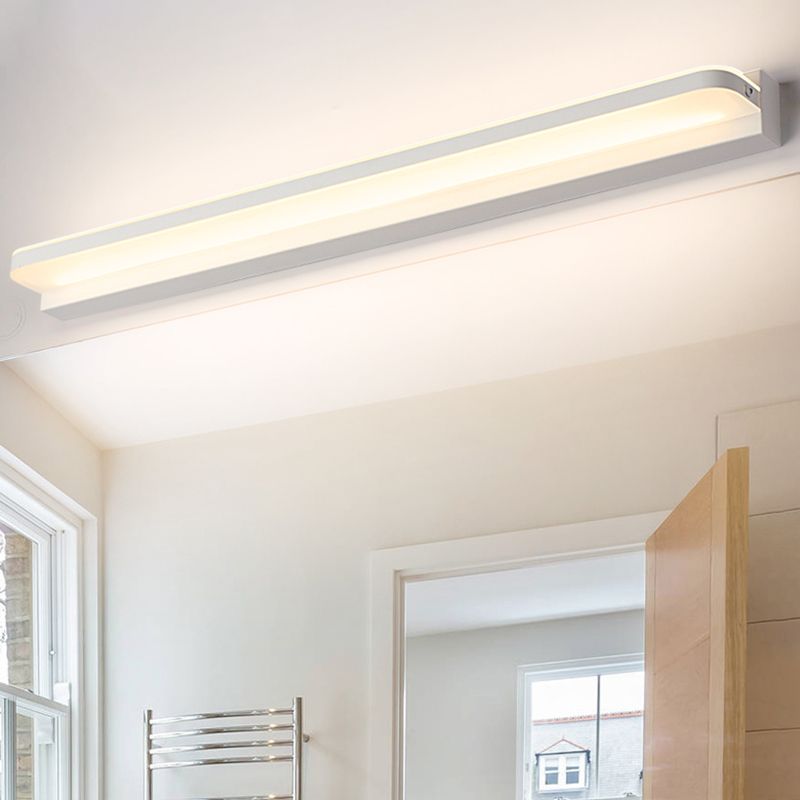 Lineare Waschtischbeleuchtung Ideen moderne Wandlampe in mehreren Sichtlosen für Badezimmer