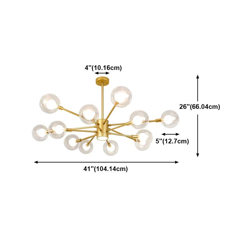Luz de lámpara de lámpara múltiple contemporánea lámpara de lámpara de vidrio colgante de vidrio para cafetería
