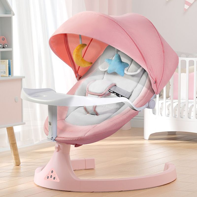 Metal Rocking Newborn Crib Cradle Electric Oval Cradle with Touching Screen