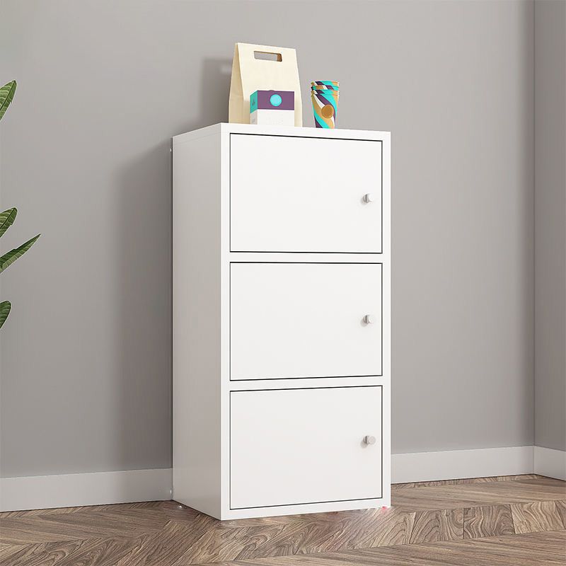 Matte Finish Non-Hanging Armoire Modern Faux Wood Storage Cabinet with Hinged Doors