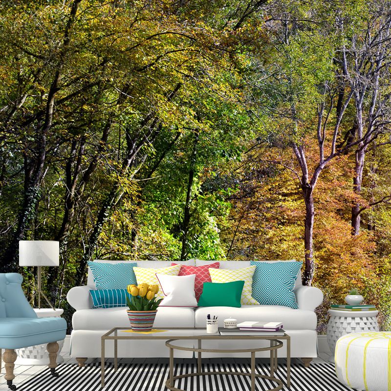 Forest Scenery Wall Mural for Sitting Room Minimalist Decoration, Stain Resistant