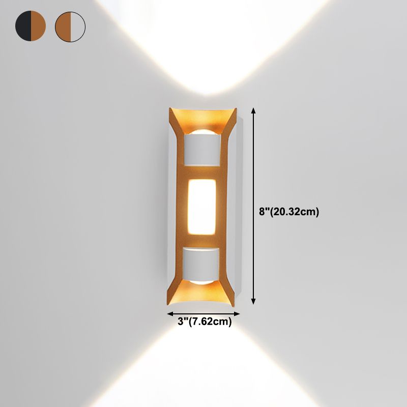 Square Shape Metal Wall Light Modern Style Multi Lights Wall Mount Light