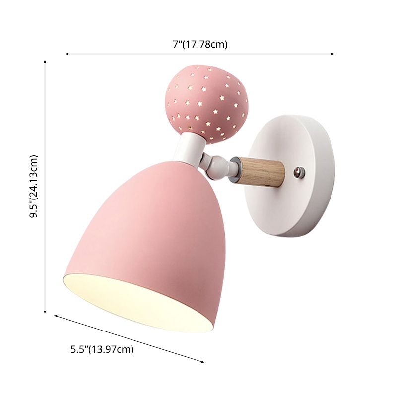 Modern Nordic Macarons Style Geometric Shade Wall Sconce Metal 1 Light Sconces