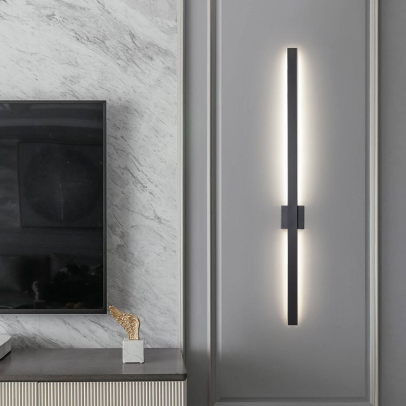Sombra lineal luz de pared de metal moderno 1 iluminación de pared de pared