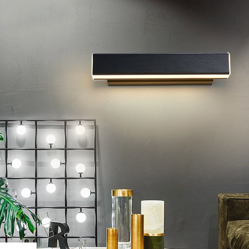 Ajustable de 1 luces de sombra lineal matones de pared de estilo moderno de metal iluminación de pared