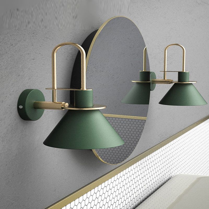 Metal Flared Wall Mounted Lamps Modern Style 1 Light Wall Lighting Fixtures