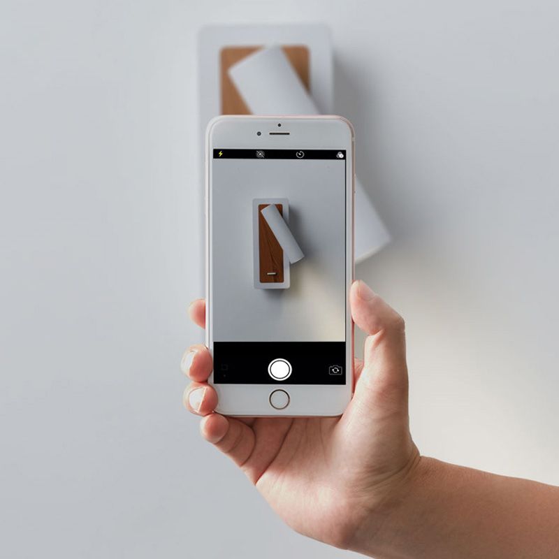 Estilo moderno Simple Black & White All Sponce Light con sombra acrílica para el dormitorio