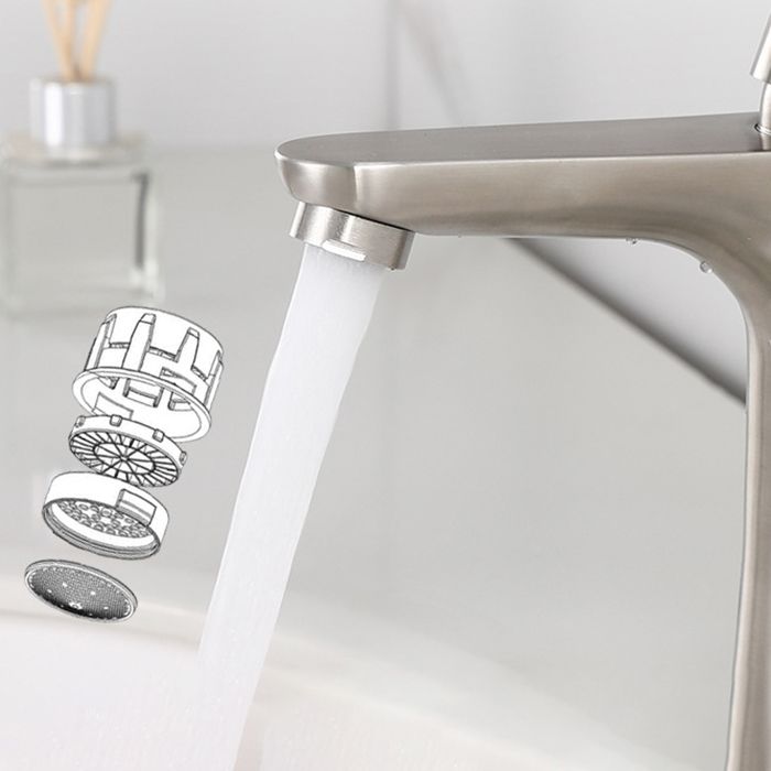 Modern Vessel Faucet Stainless Steel Lever Handles Bathroom Sink Faucet