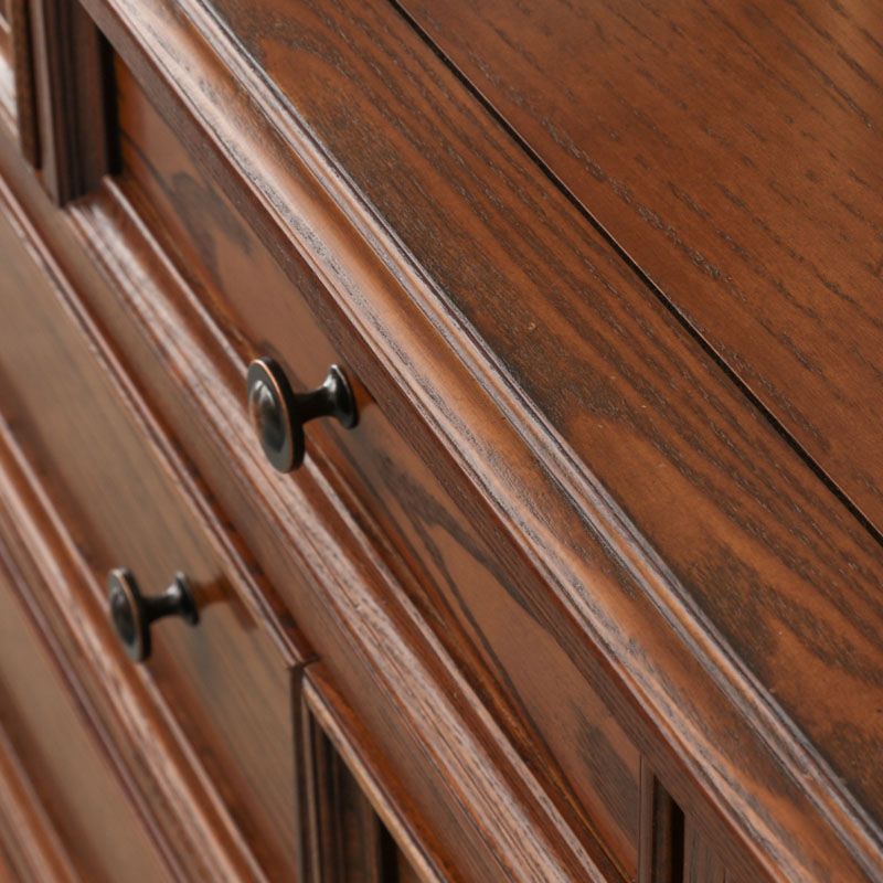 Traditional Dresser Solid Wood Storage Chest Dresser with 9 Drawers