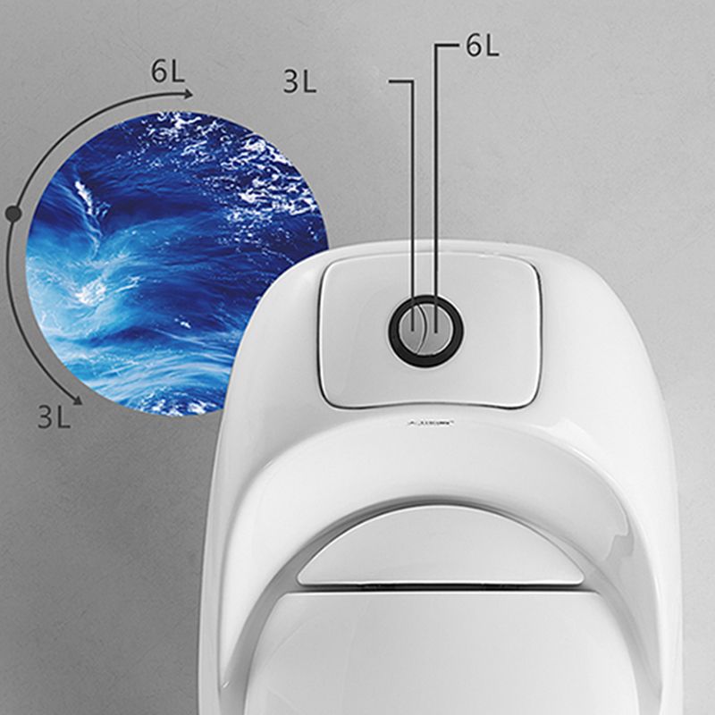 Contemporary Toilet Bowl One Piece Skirted Urine Toilet with Seat