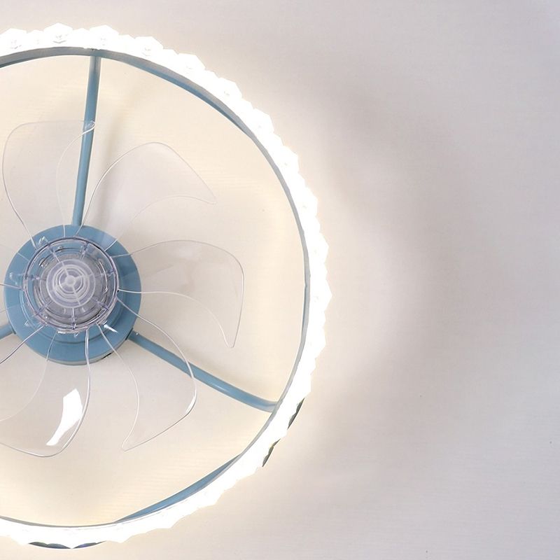 Modern Style Ceiling Fan Lighting Metal 1 Light Ceiling Fan Lighting for Bedroom