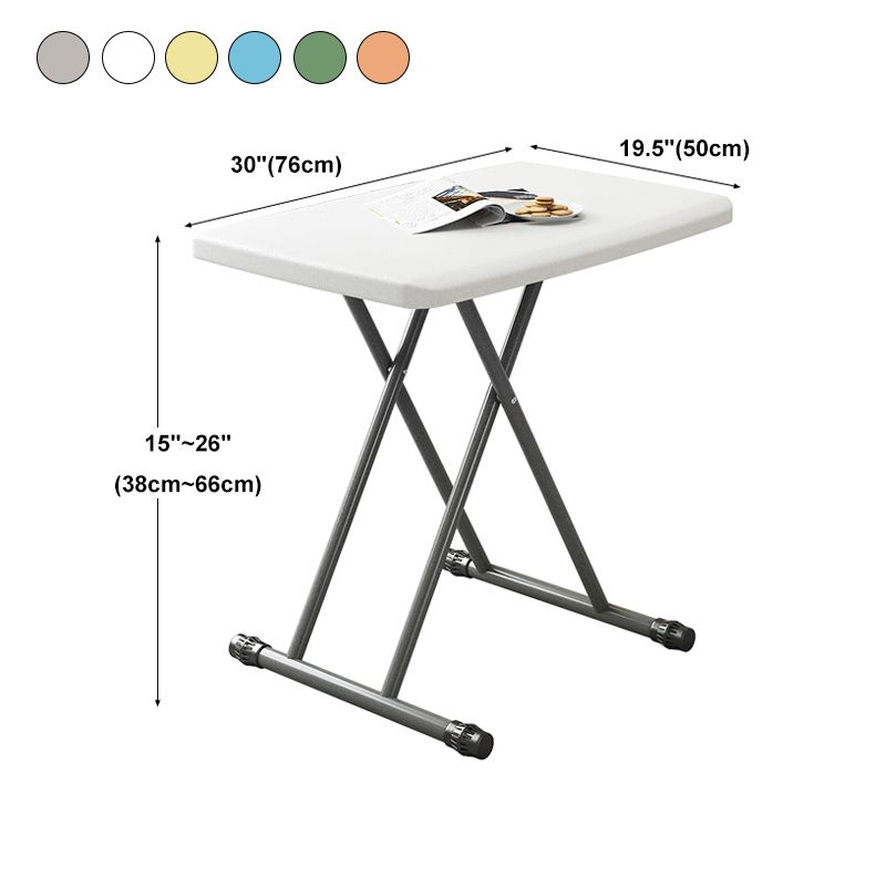 Modern Rectangular Writing Desk Plastic Adjustable Folding Desk,29.9"L x 19.7"W