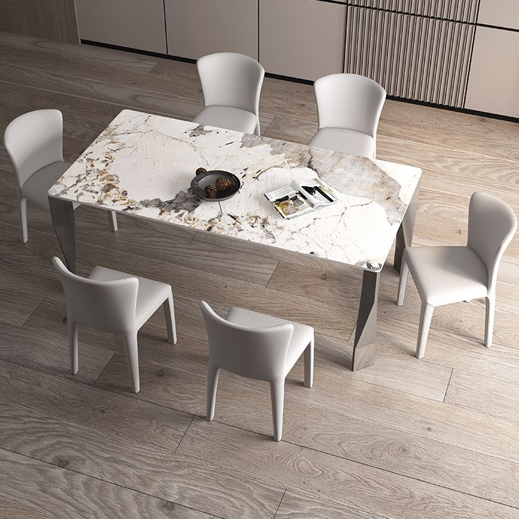 1/4/5/7 Pieces Sintered Stone Dining Table Set Dining Table and Dining Chairs