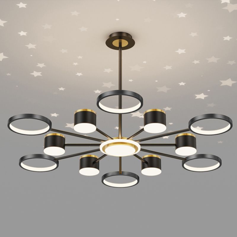 Black Iron Hanging Pendant Lights Contemporary Hanging Lamps for Living Room