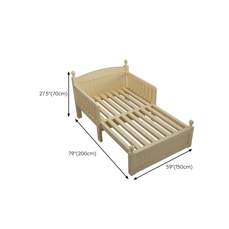 Solid Wood Convertible Crib Modern Nursery Crib with Mattress