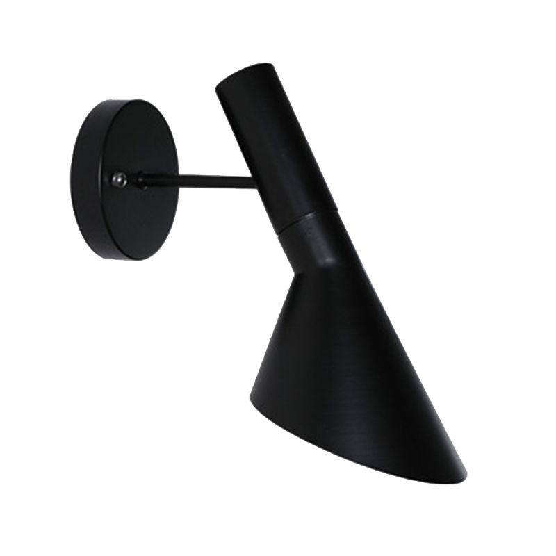 Contemporary Wall Light Black/White Metal Lighting for Living Room