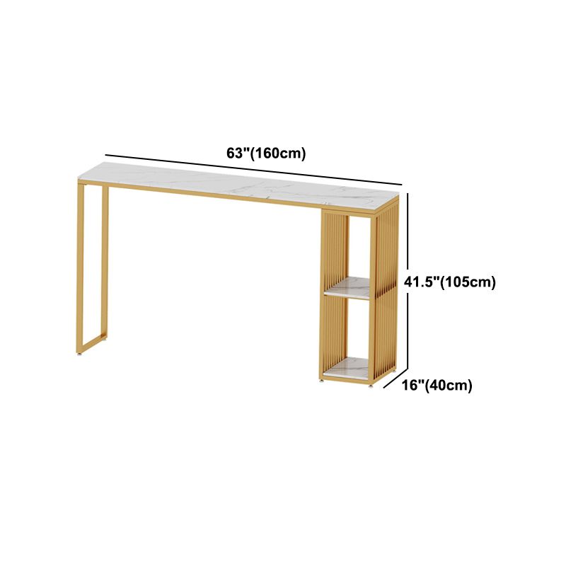 Glam 1/2/3 Pieces Bar Table Set Rectangle Bar Table with High Stools