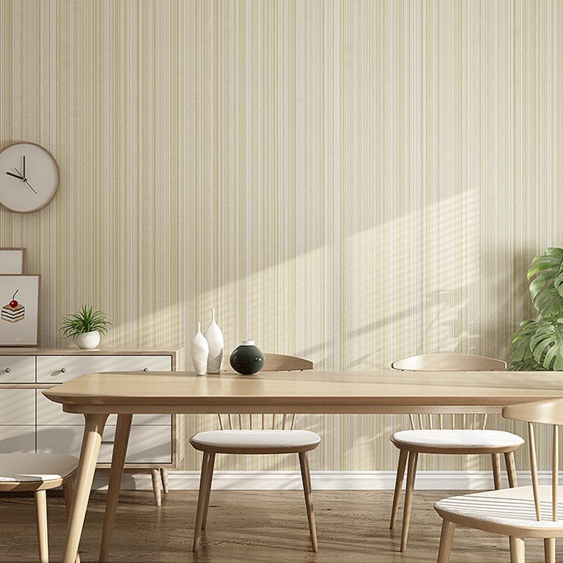 Papier peint uni rayé à tic-tac minimal, couleur douce, résistant aux taches, décoration murale pour cuisine