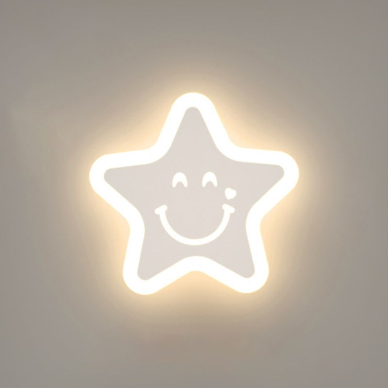 1 Light Regular Wall Lights Modern Metal Wall Lighting Fixtures for Children's Room