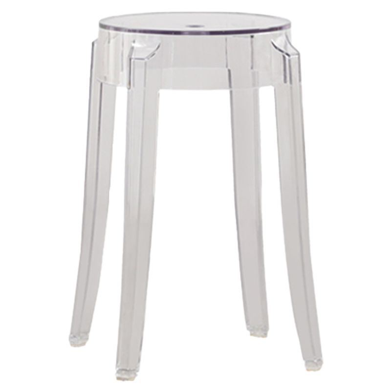 Nordic Style Bar-stool Round Counter Bar Stool with Plastic Legs for Home