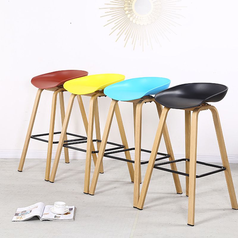 Contemporary Simple Counter Stools 29 Inch Indoor Bar Stool with Metal Leg