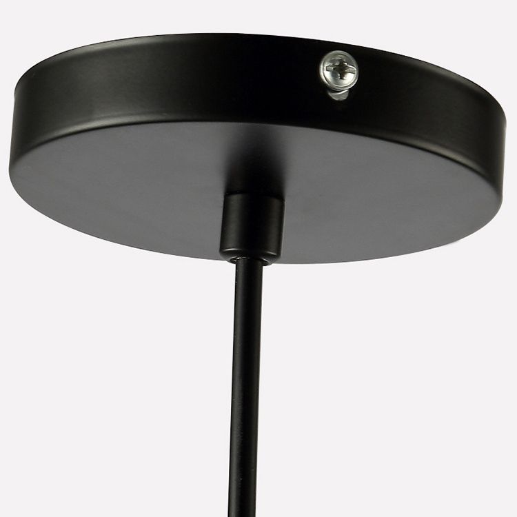 Lámpara de madera de color colgante LED artístico moderno con tono de vidrio gris