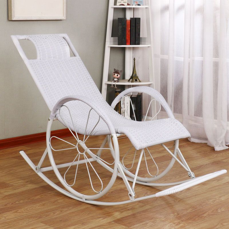 Modern Indoor Rocking Chair Rattan Rocking Chair for Living Room and Bedroom