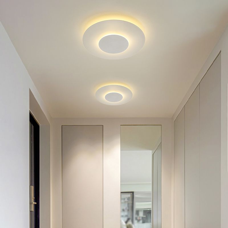 LED Modern Metal Flush Mount Geometric Shape Ceiling Light for Bedroom