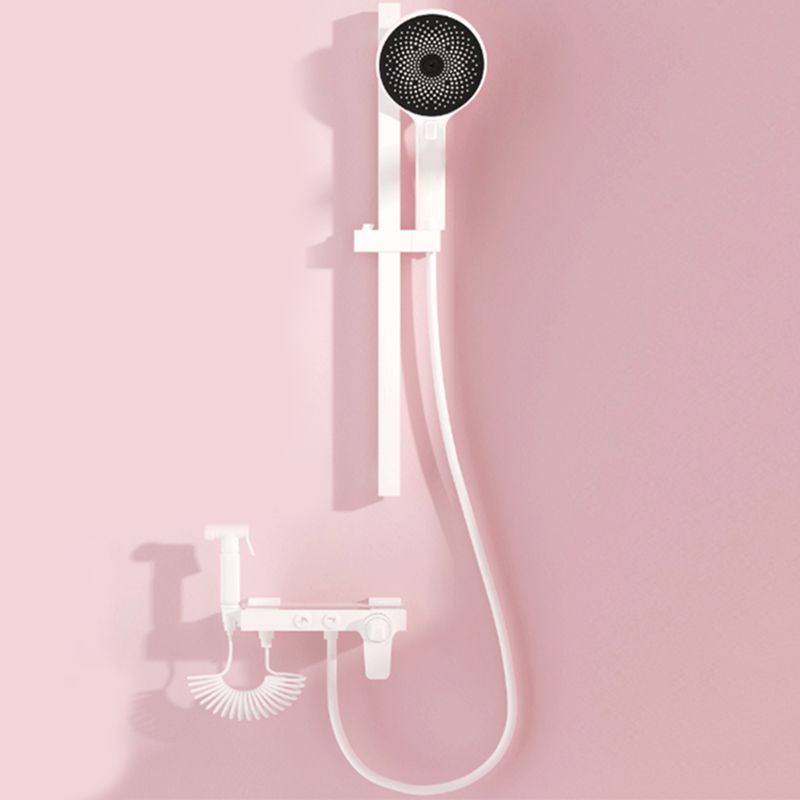 Modern Adjustable Water Flow Shower Faucet Shower Hose Shower System on Wall