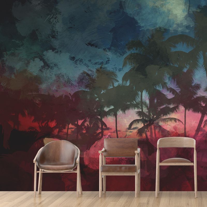 Mildew Resistant Tropical Plant Mural Decorative Wall Art for Decoration