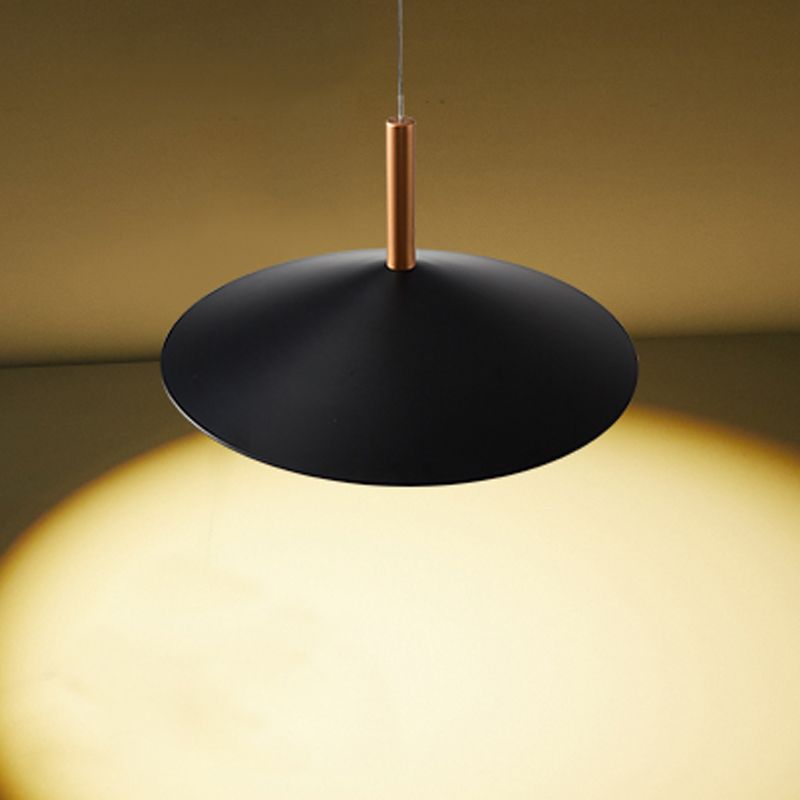 Cone Shape Hanging Lighting Postmodern Style Metal 1 Light Pendant Lamp for Bedside